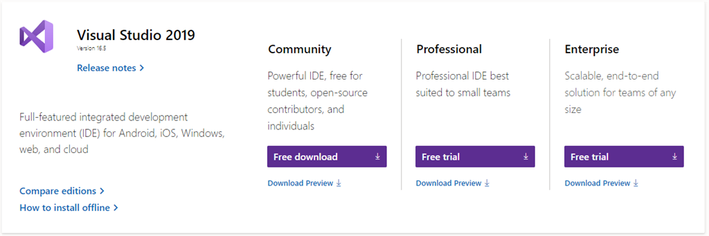 visual studio 2019 professional download