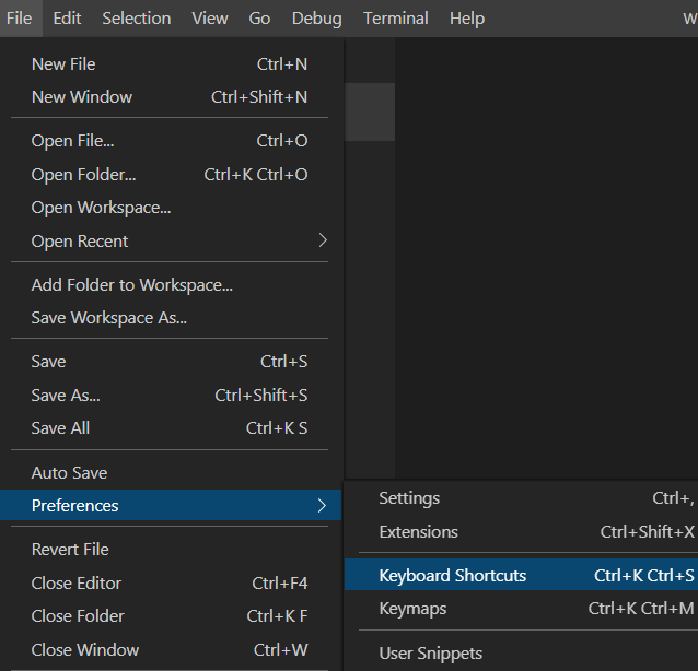 reset visual studio code keyboard shortcuts