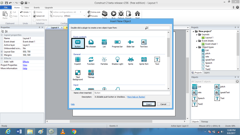 Voice Recognization Using Speech Synthesis In Game Construct 2