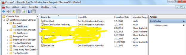 WCF Message Security Using Certificates