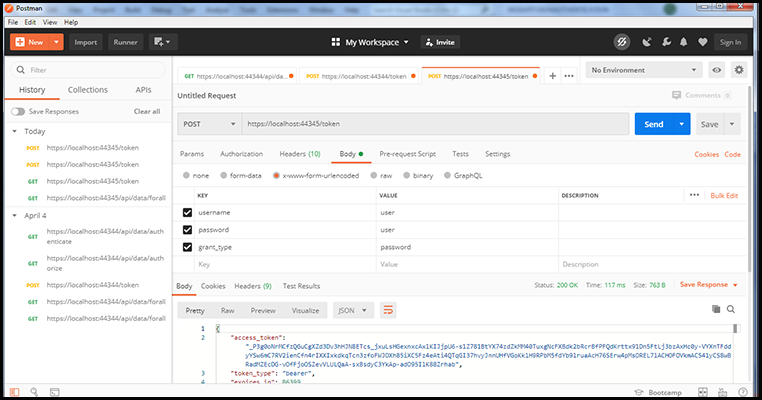 Web API Token Based Authentication