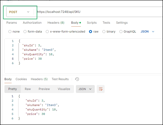 Defining HTTP POST method