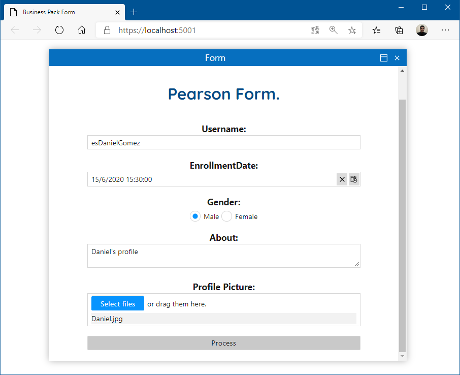 Web Forms With DotVVM Business Pack