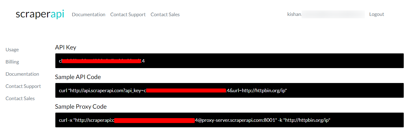 ScraperAPI-Dashboard