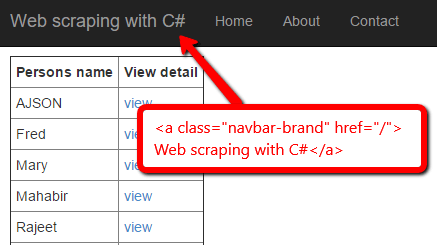Hello world of web-scrape