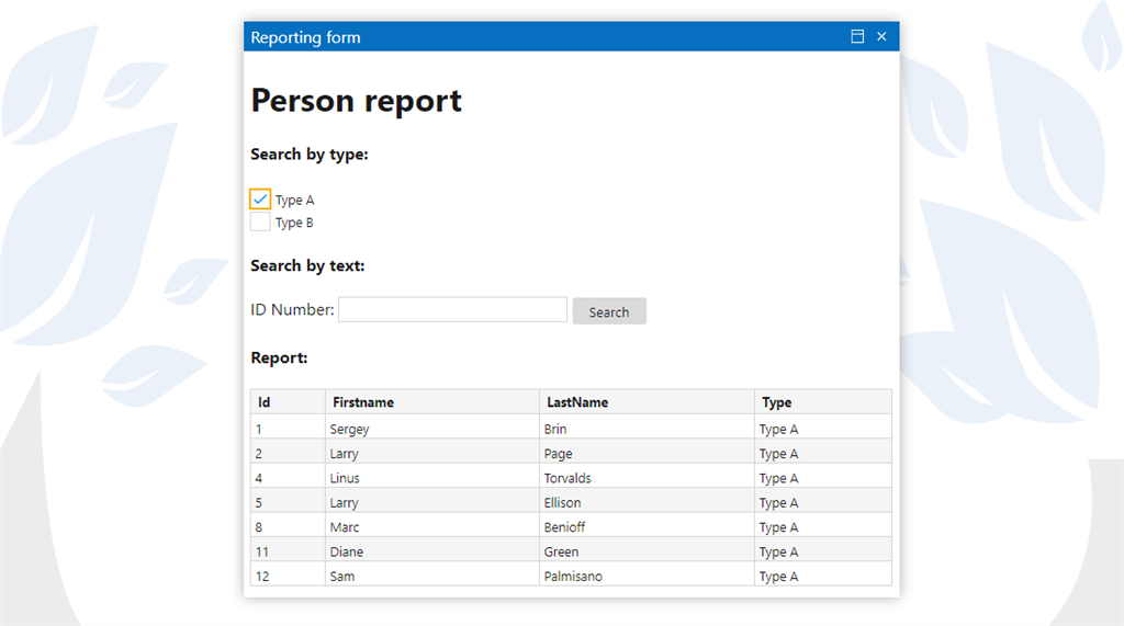 Website For Data Reporting With DotVVM Business Pack