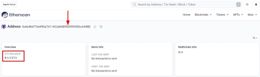 Sepholia testnet explorar