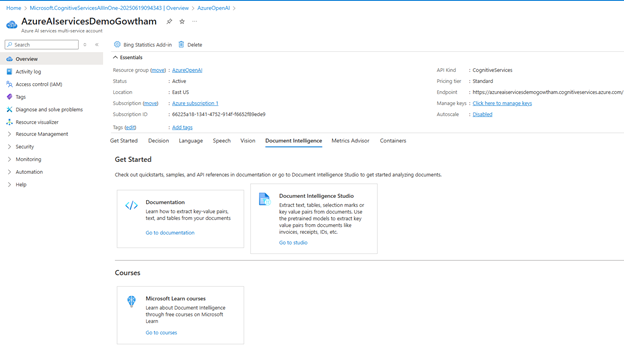 Azure AI Document Inteligence