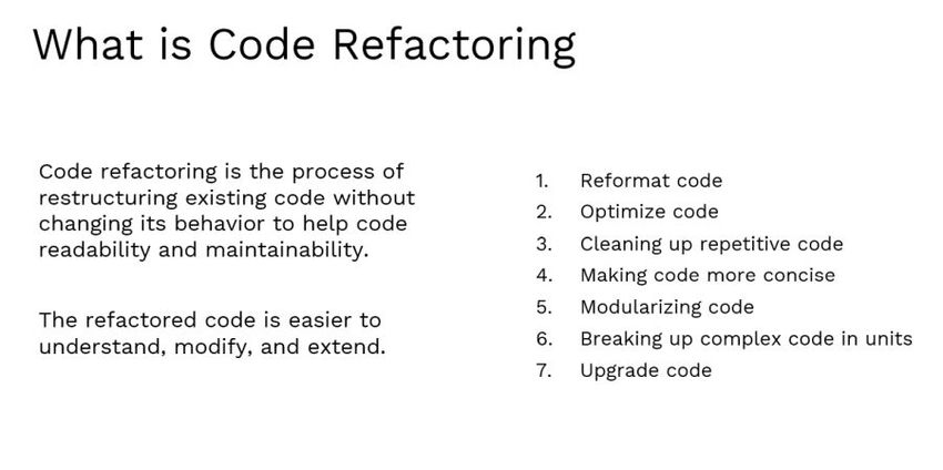 What is Code Refactoring?