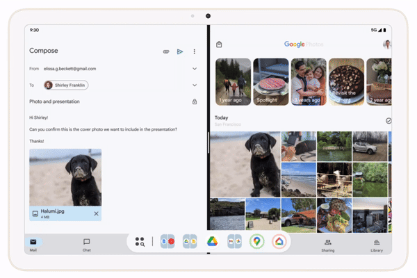 Android feature for Large screen Taskbar