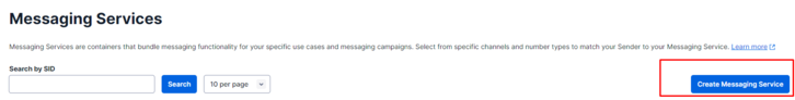Create Messaging Service