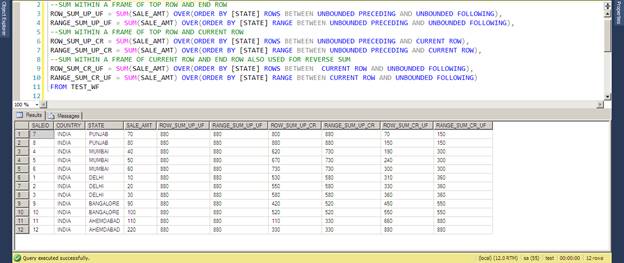 Windows Function - FIRST_VALUE And LAST_VALUE