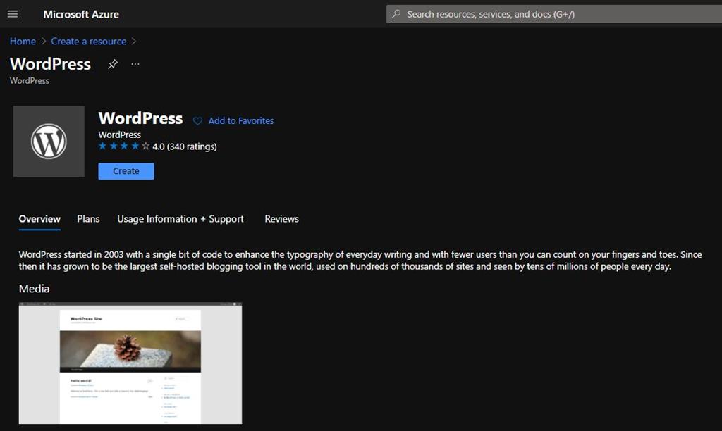 WordPress on Azure