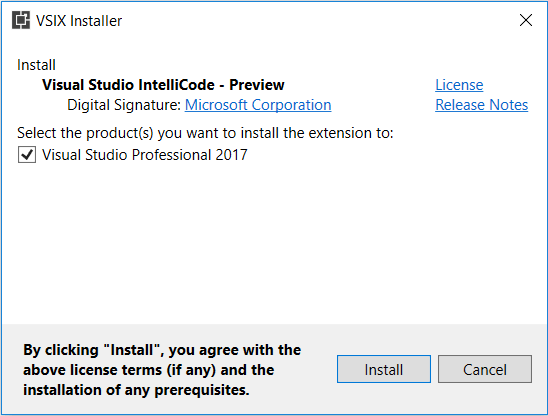 Work with AI-assisted IntelliCode in VS 2017 and VS Code
