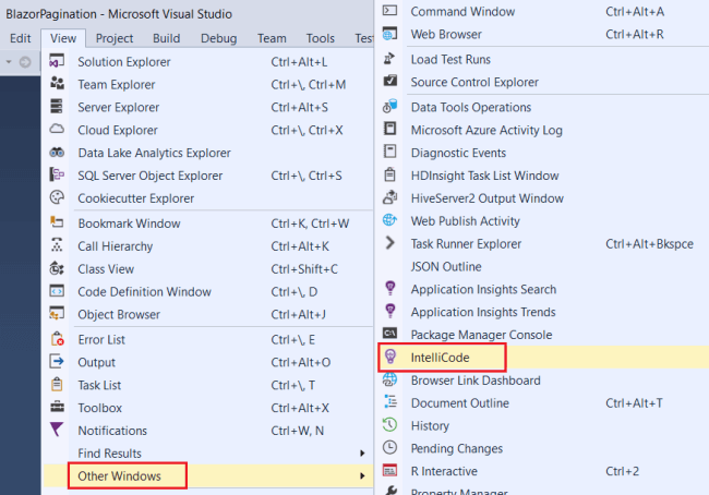Work with AI-assisted IntelliCode in VS 2017 and VS Code