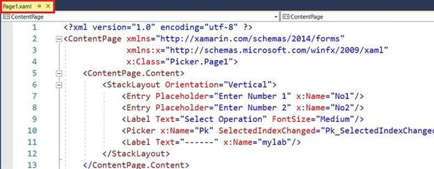 Picker Working Arithmetic Operators Android UWP Using Xamarin.Forms