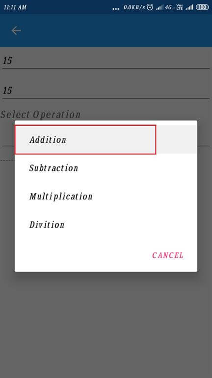 Picker Working Arithmetic Operators Android UWP Using Xamarin.Forms