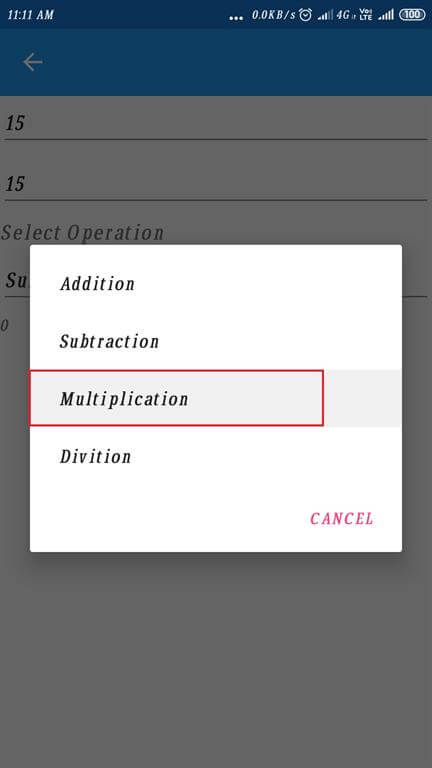 Picker Working Arithmetic Operators Android UWP Using Xamarin.Forms