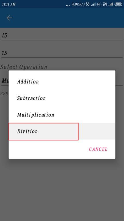 Picker Working Arithmetic Operators Android UWP Using Xamarin.Forms