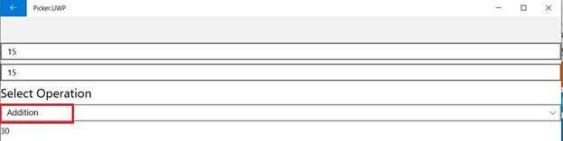 Picker Working Arithmetic Operators Android UWP Using Xamarin.Forms