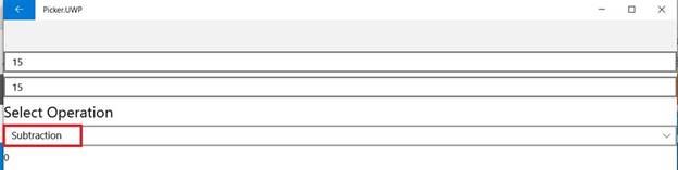 Picker Working Arithmetic Operators Android UWP Using Xamarin.Forms