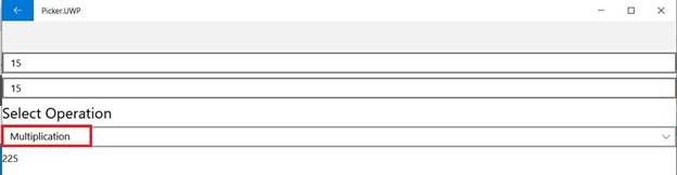 Picker Working Arithmetic Operators Android UWP Using Xamarin.Forms