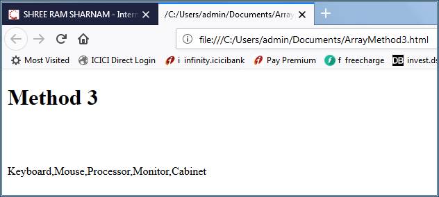 Working With Arrays In JavaScript