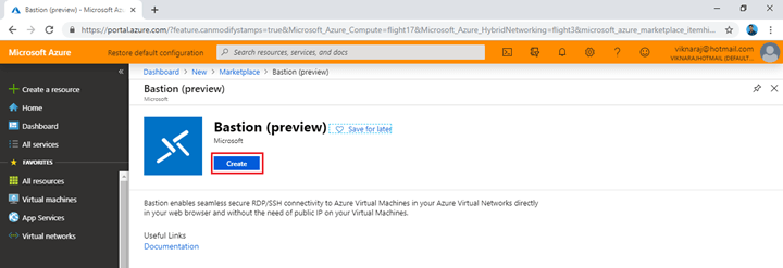 Azure Bastion (Preview) Service