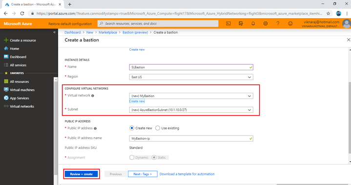 Azure Bastion (Preview) Service