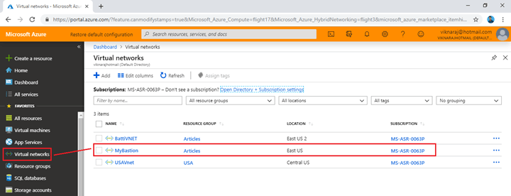 Azure Bastion (Preview) Service