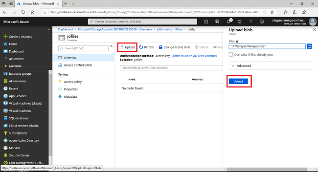 Working With Azure Blob Storage