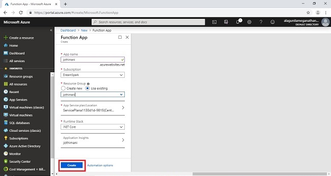 Working With Azure Function App