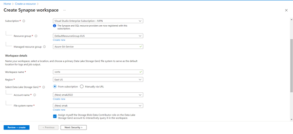 Working With Azure Synapse Analytics Service Using Azure Cloud Portal