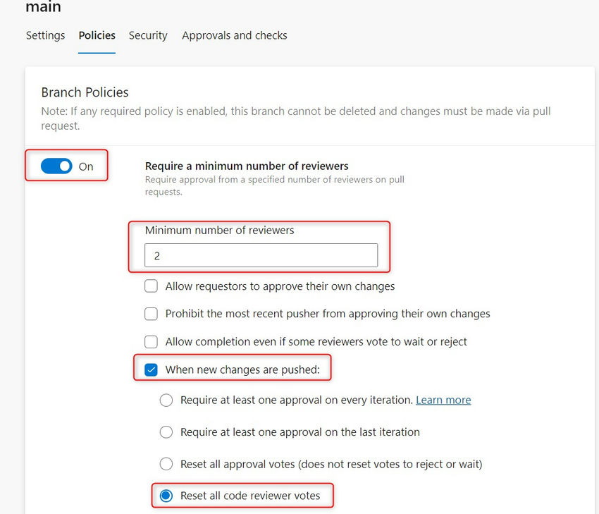 Working with Branch Policies in Azure DevOps