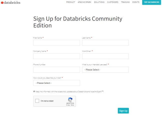Databricks community edition account