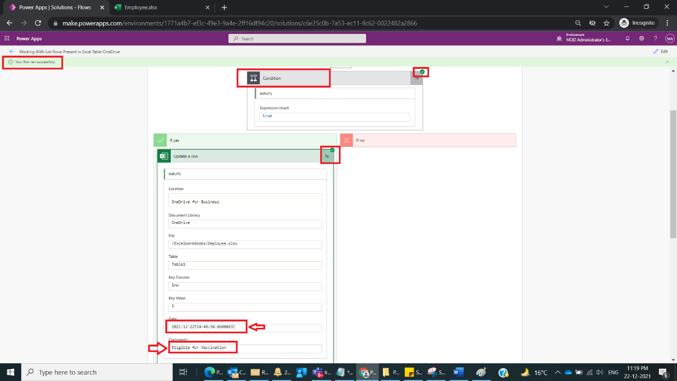 Working With List Rows Present In Excel Table OneDrive In Power Automate