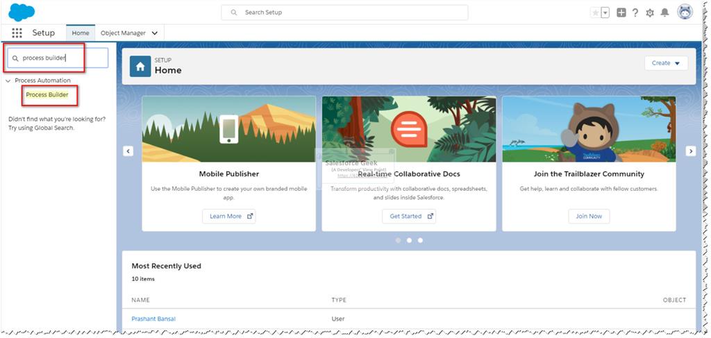 Working With Salesforce Process Builder