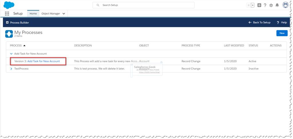 Working With Salesforce Process Builder