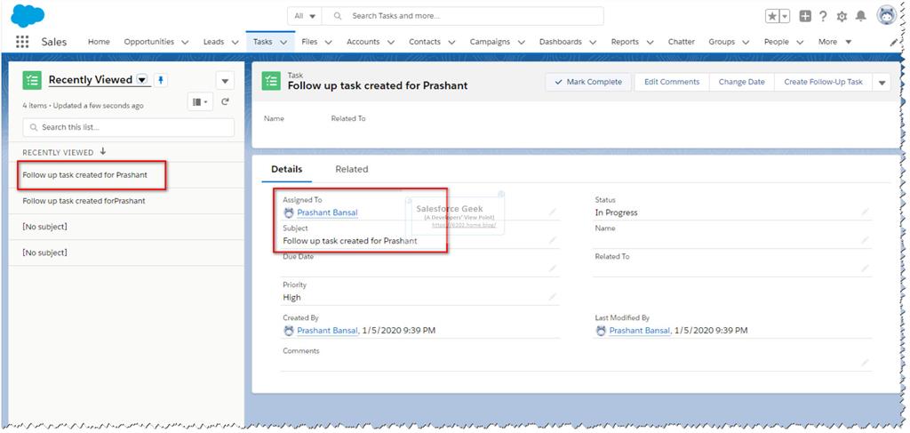 Working With Salesforce Process Builder