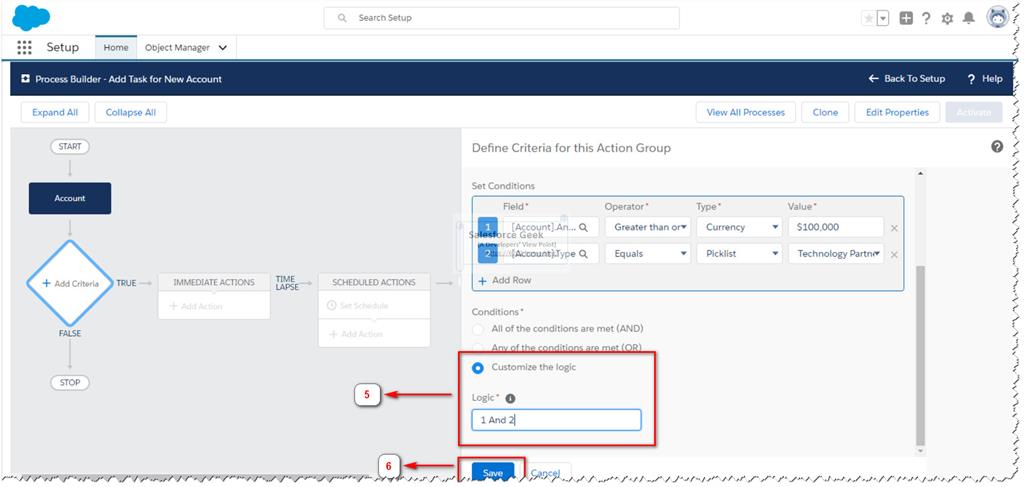 Working With Salesforce Process Builder