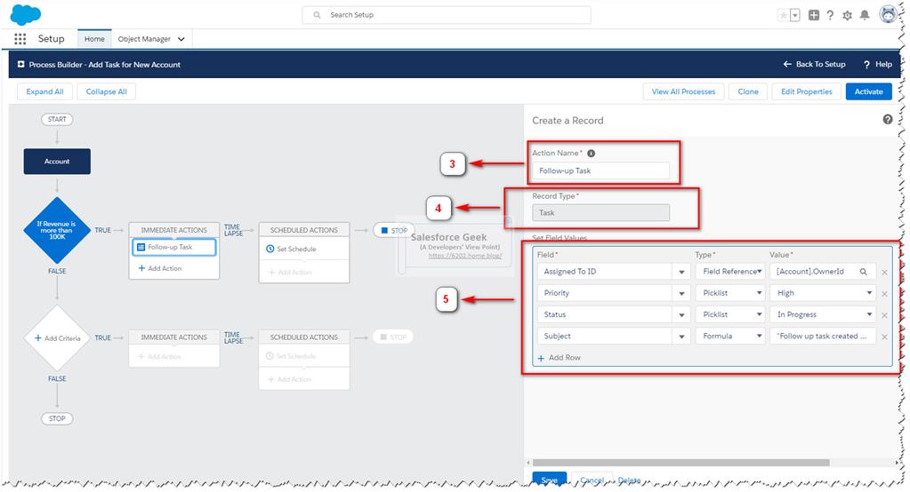 Working With Salesforce Process Builder