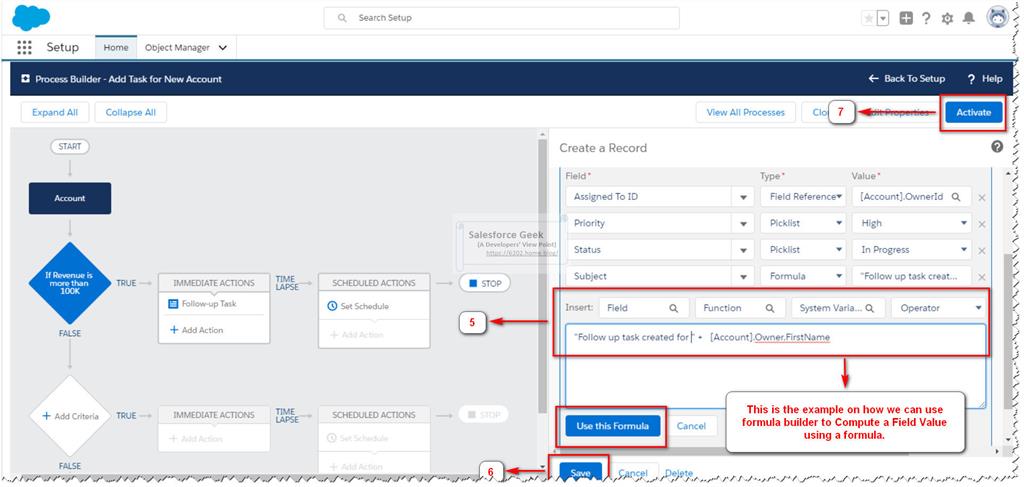 Working With Salesforce Process Builder