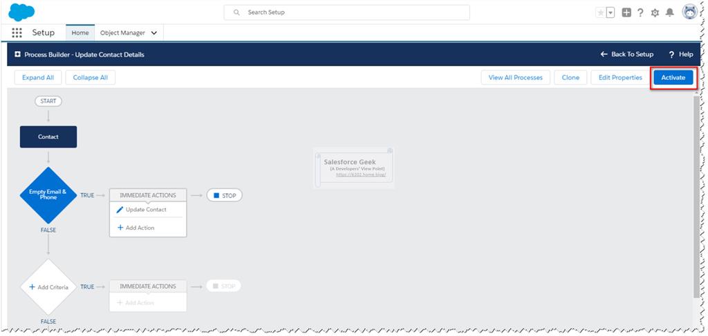 Working With Salesforce Process Builder