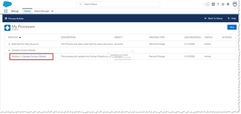 Working With Salesforce Process Builder