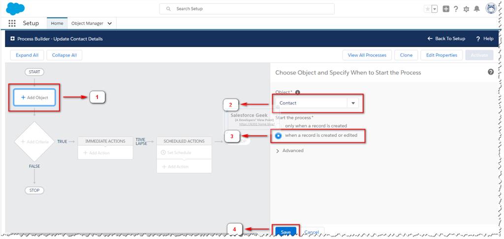 Working With Salesforce Process Builder