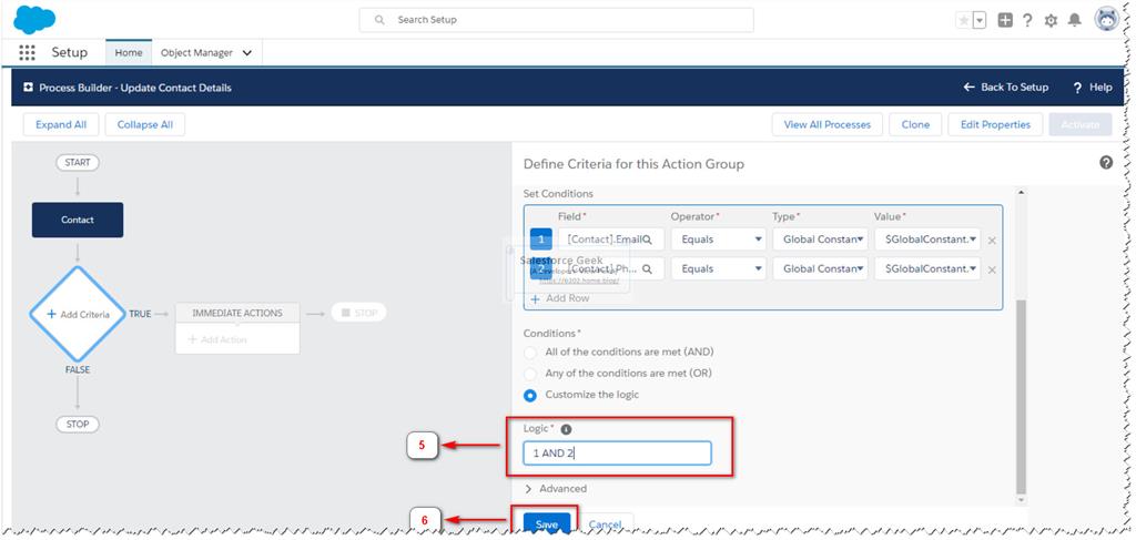 Working With Salesforce Process Builder