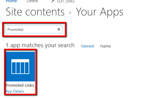 Working With Promoted Link List In SharePoint