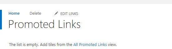 Working With Promoted Link List In SharePoint