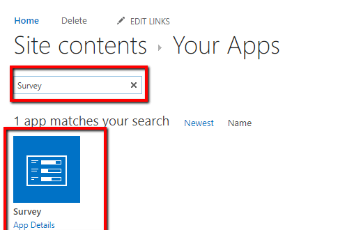 Working with Survey List in SharePoint