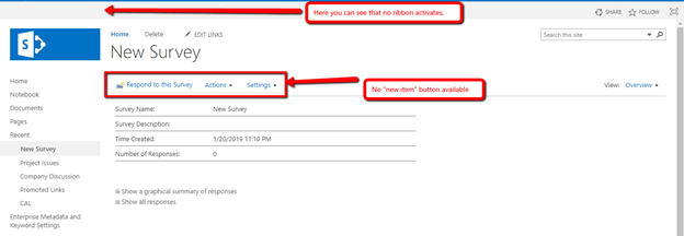 Working with Survey List in SharePoint